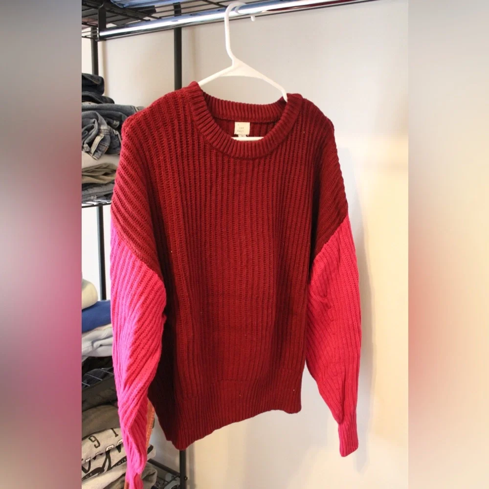 Pink Colorblock Sweater - Picture 1 of 1